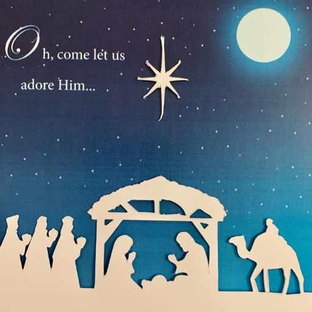 Oh Come Let Us Adore Him Silhouette