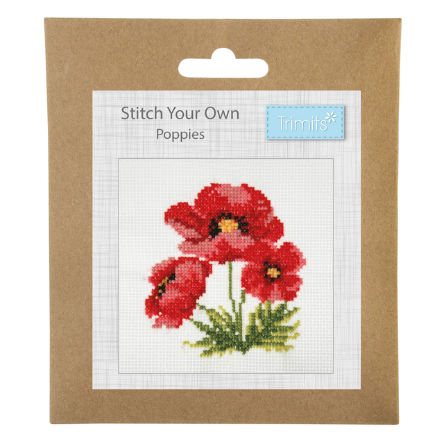 Counted Cross Stitch Kit: Mini: Poppies