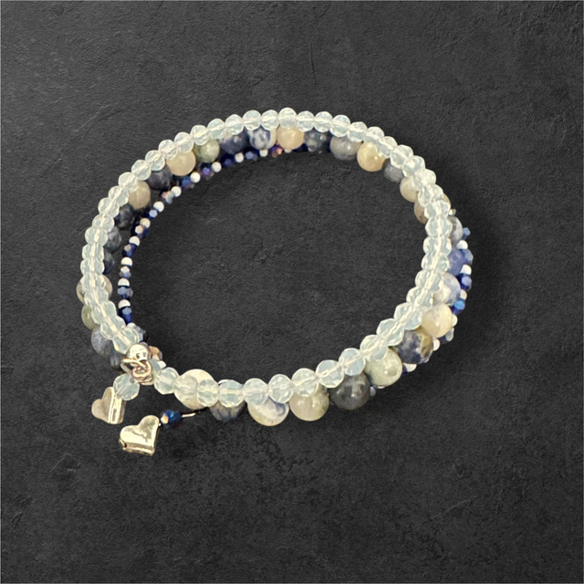 Blue Sodalite Boho Style Bracelet