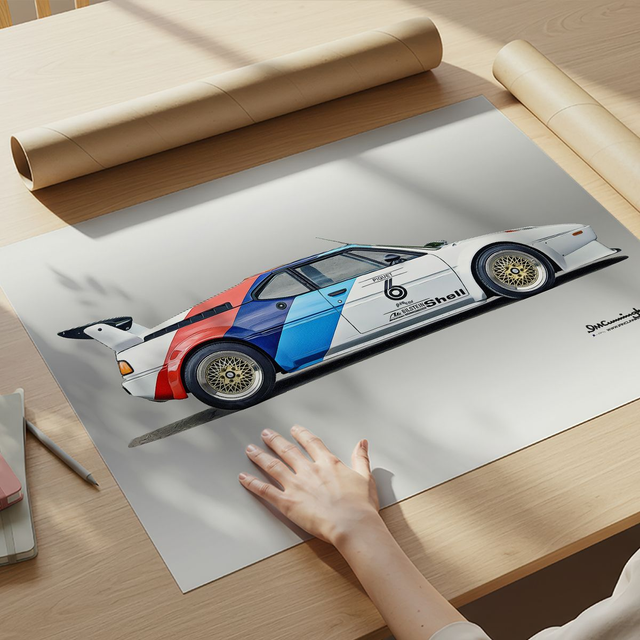 C260201 BMW M1 Procar E26 #6 Nelson Piquet (side view)