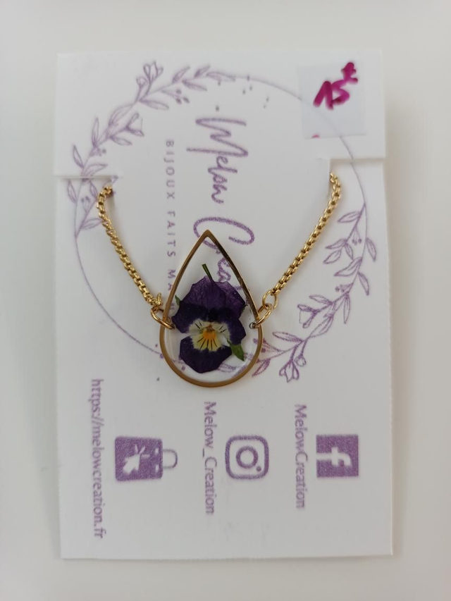 Modèle unique - Bracelet - Pensée - Violet