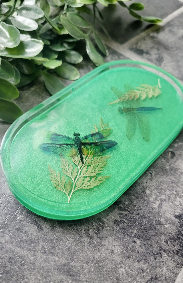 Trinket Tray - Dragonfly & Fern