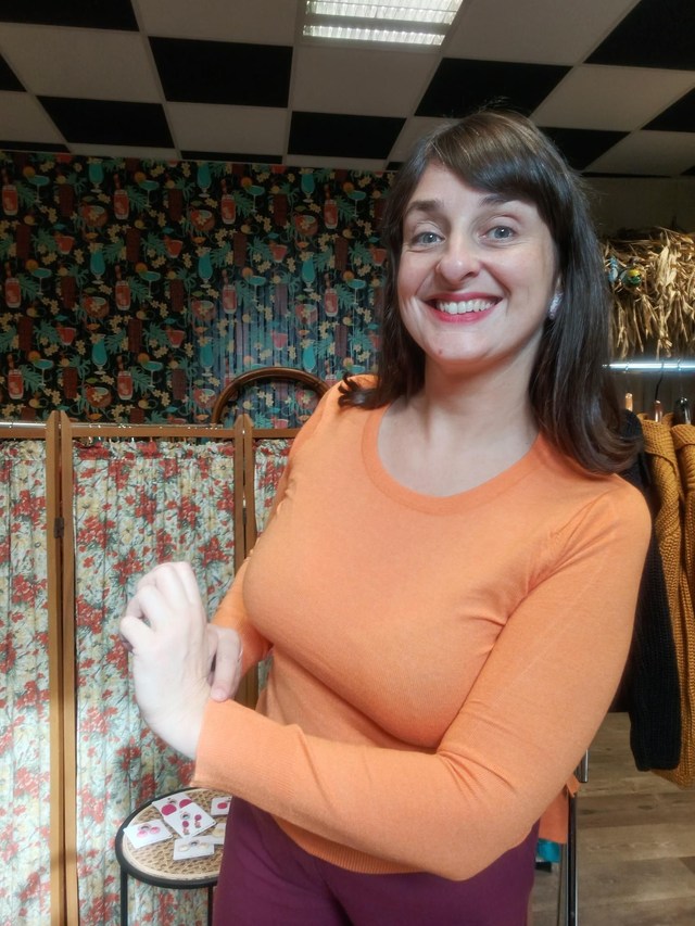 Haut orange manches longues 