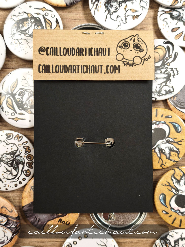 Badge citrouille à l'unité