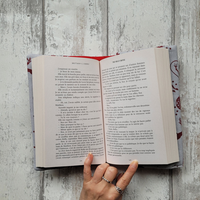 Protège livre amovible M - Noël cosy