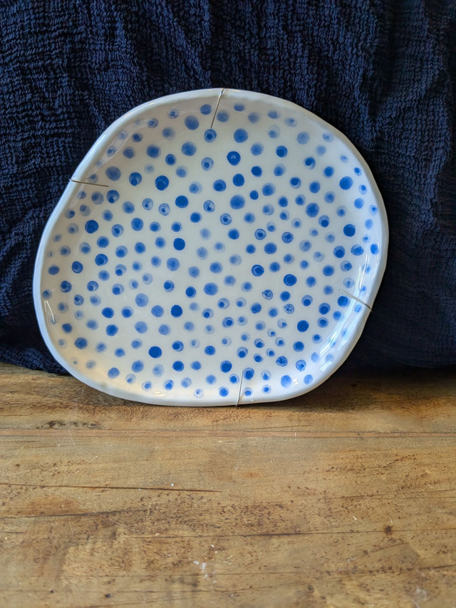 Petite assiette à dessert &quot;Pois&quot;