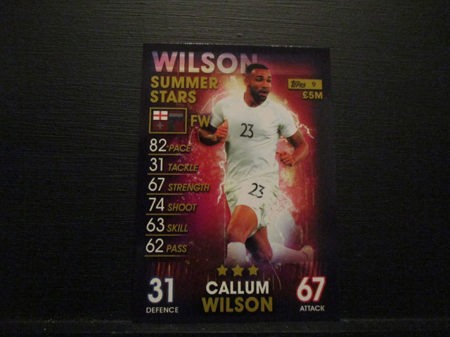 Callum Wilson - Summer Stars Match Attax 101 Original Trading Card