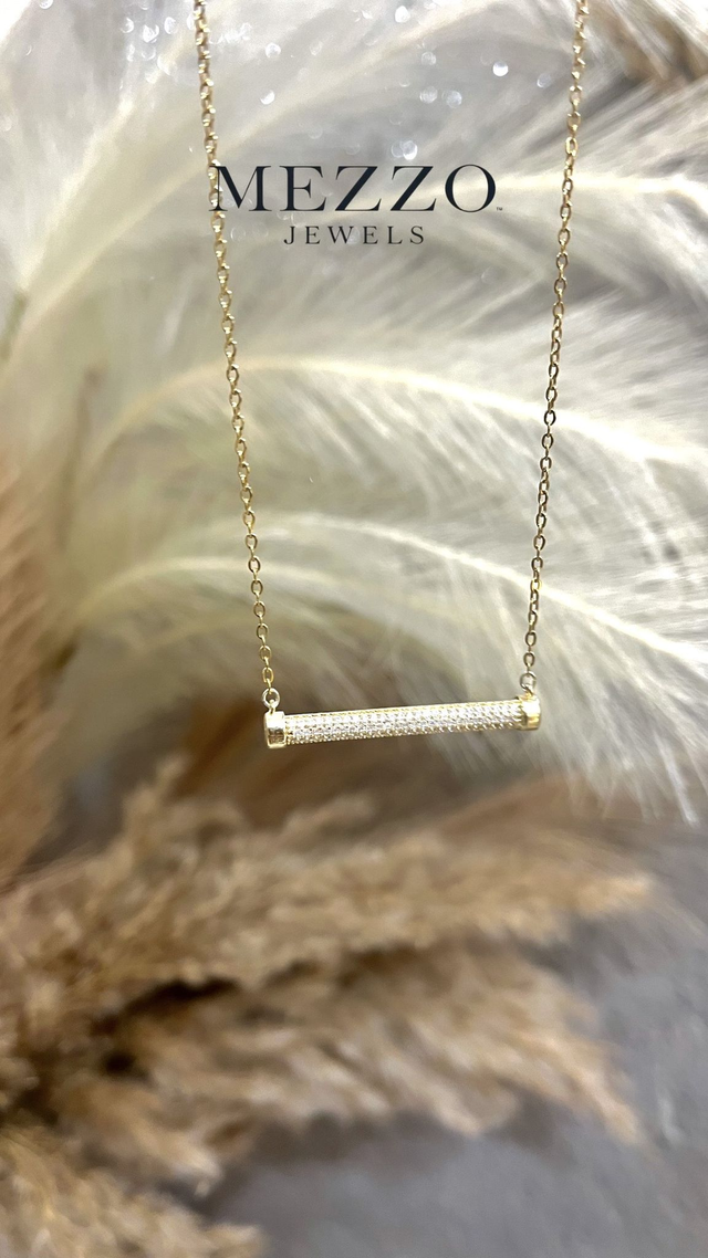 Γυναικείο ~Bar Necklace Zircon~