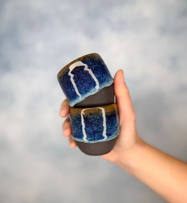 JESIENNY ZMIERZCH zestaw naczyń do espresso