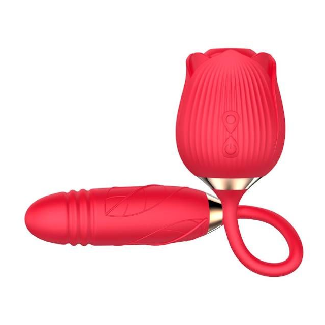 Vibrador Rosinha com Pulsação e Movimentos Vai e Vem