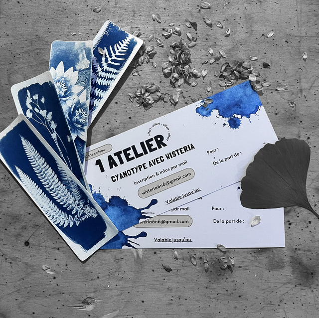 Carte cadeau atelier cyanotype 