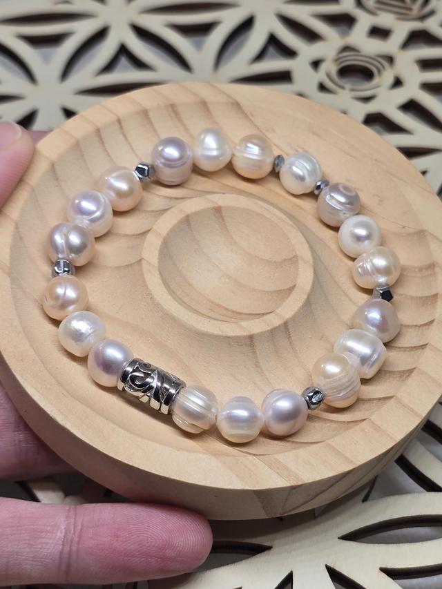 Bracelet Perle de culture d'eau douce multicolore 1 cm