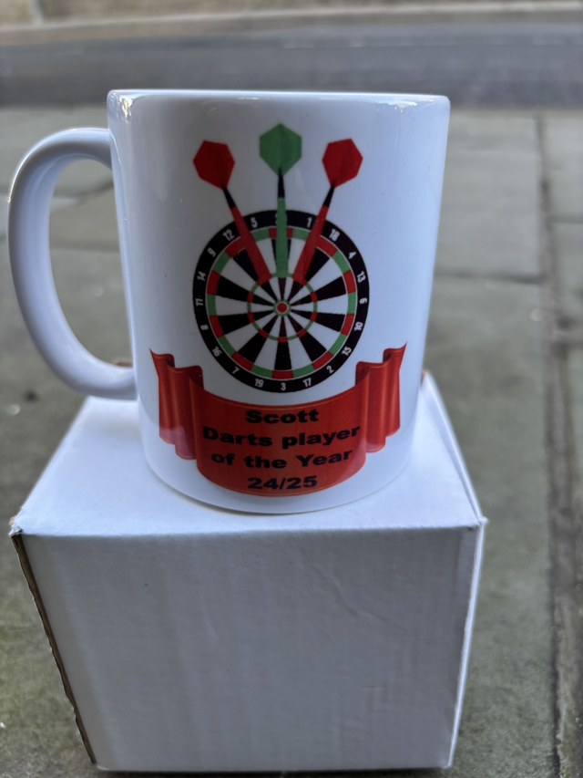 Darts personalised mug
