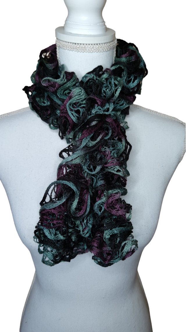 Écharpe dégradé gris/noir/violet 