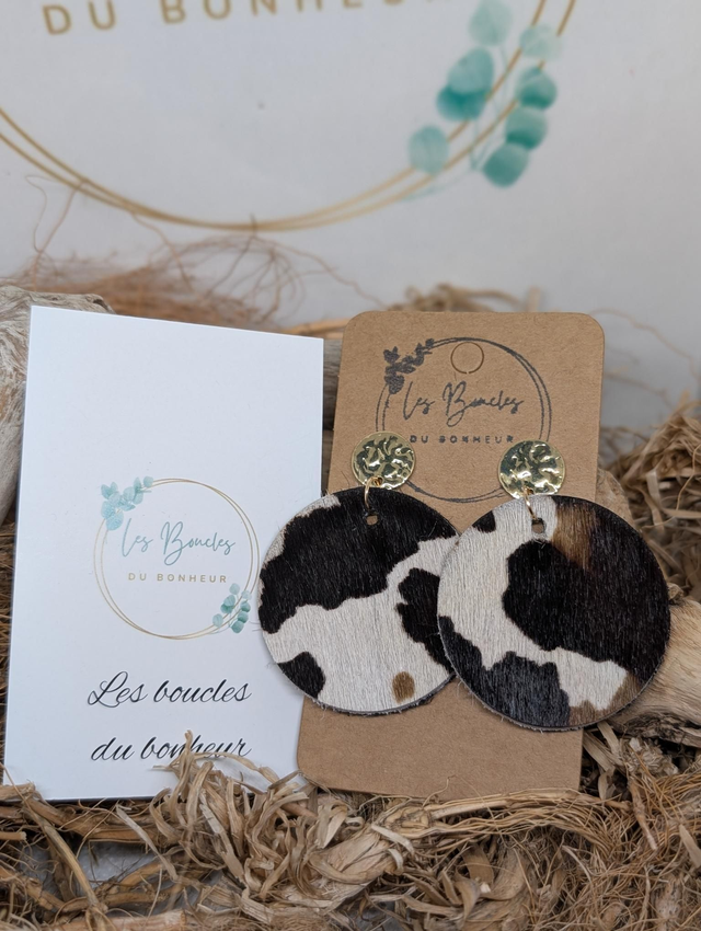 Boucles d&#039;oreilles Vache 🐄 po003