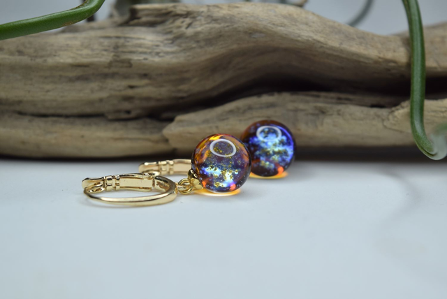 DORMEUSES VOIE LACTÉE AMBRE MONTURE OR (DVL11)