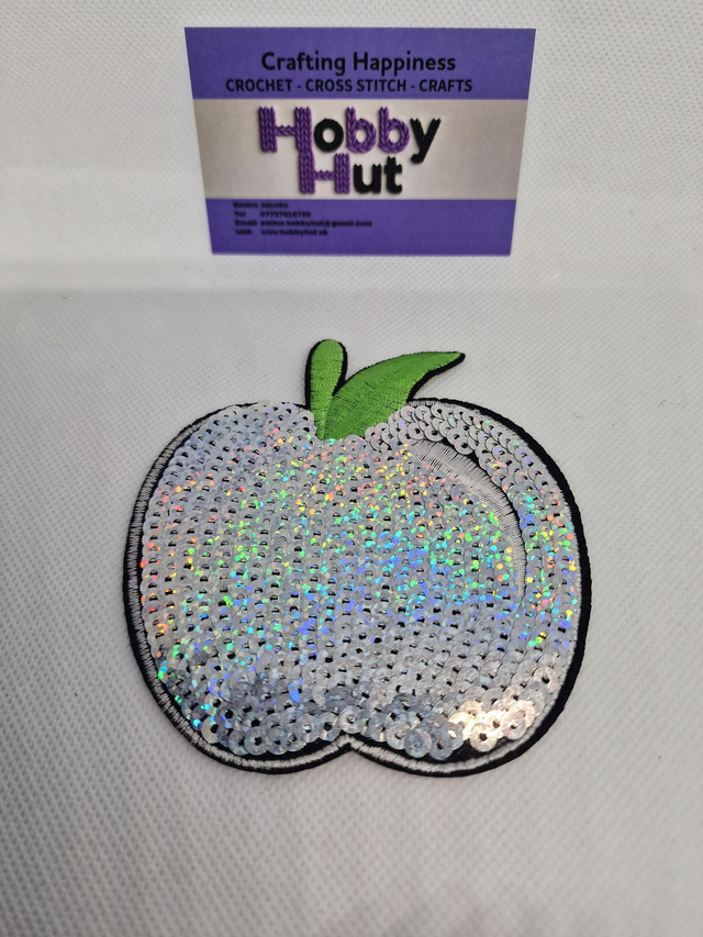 Embroidered Patch - Silver Apple