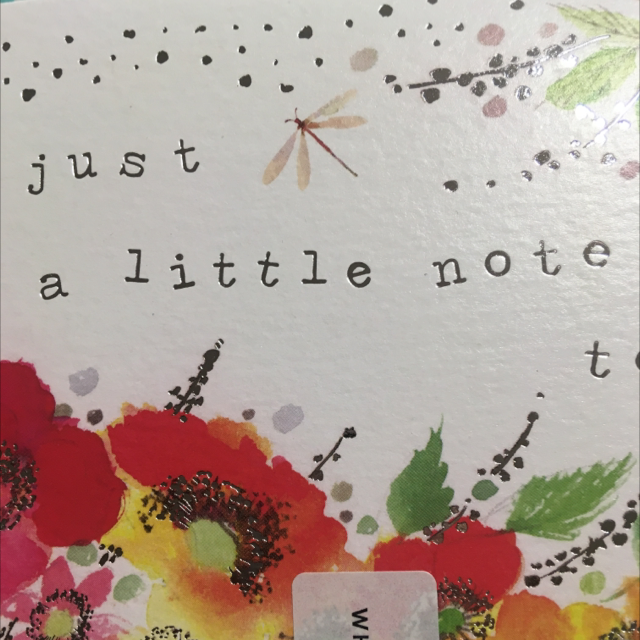 Blank - Just a note to say WF