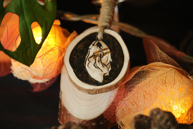 Hyene - Pyrogravure - PIECE UNIQUE