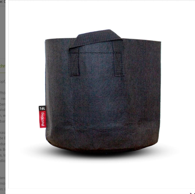 PotKing, Stofftopf, 16 L, 5 Stk je Packung

