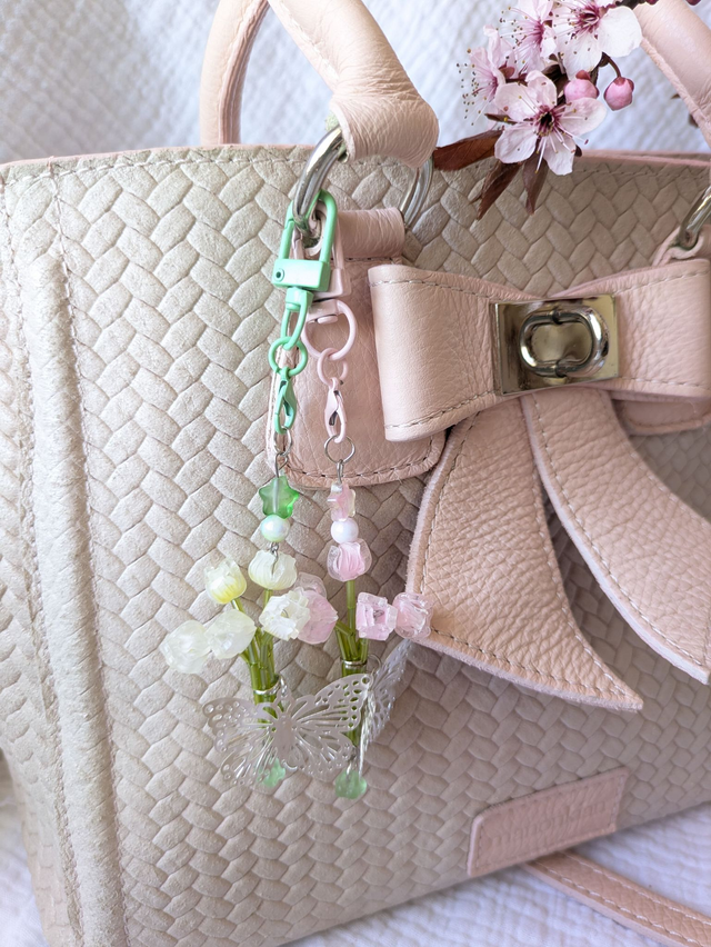 Porte-clé Bouquet Muguet Papillon