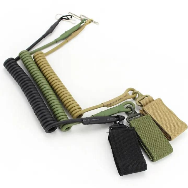 Sangle rétention extensible arme de poing, noire.