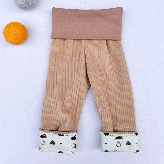 Pantalon évolutif velours «Saute-mouton» vert tendre