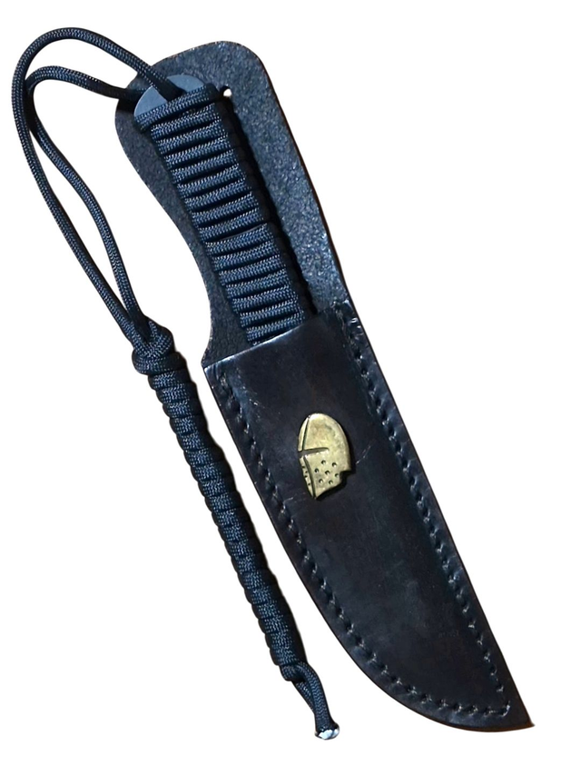 Faca Caça Artesanal Floresta No1 Elmo 4 Pol Aço Paracord