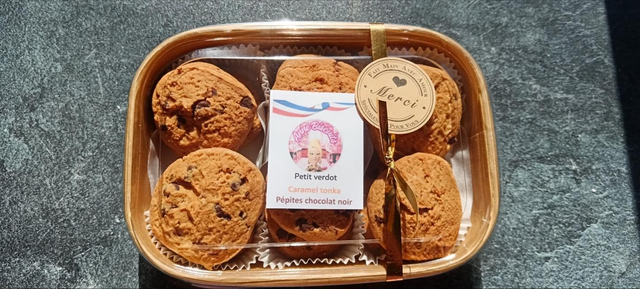 caramel et tonka et pépites chocolat noir (x12)