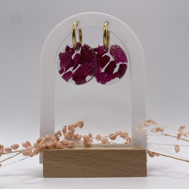 Boucles d’oreilles rose 