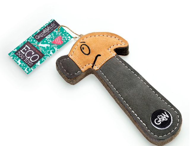 GREEN & WILDS HUGO THE HAMMER ECO DOG TOY