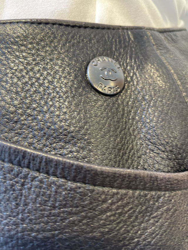 Vintage Chanel leather skirt