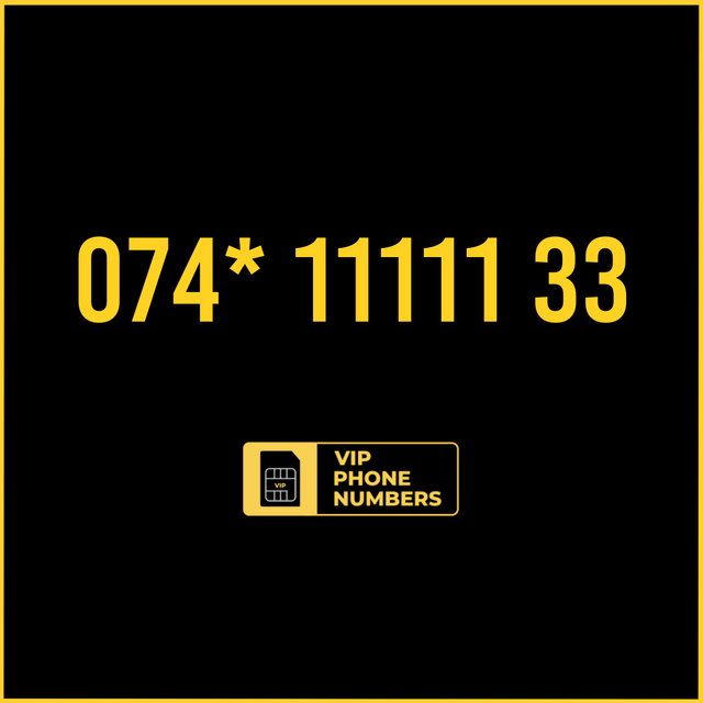 074* 11111 33 - VIP Gold Phone Number 