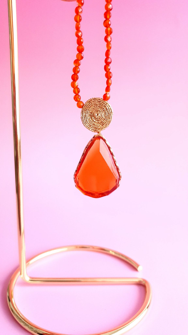 Collier Tourbillons orange