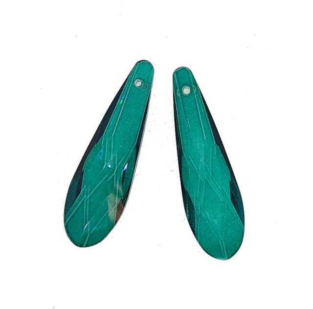 Fancy Drop, Emerald Green, 50x14mm