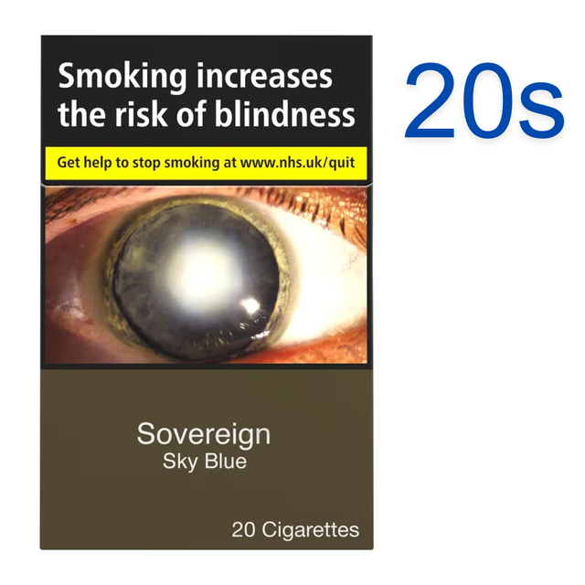 Sovereign Sky Blue Cigarettes, 20s