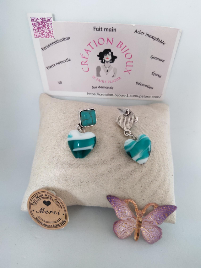 Boucle d'oreille coeur 