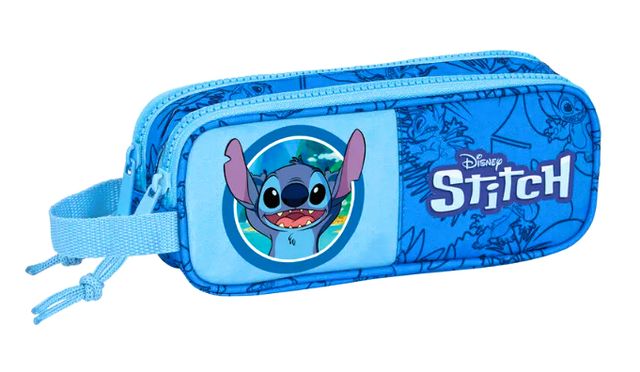 Trousse double compartiment Disney STITCH - Haute Qualité 21CM