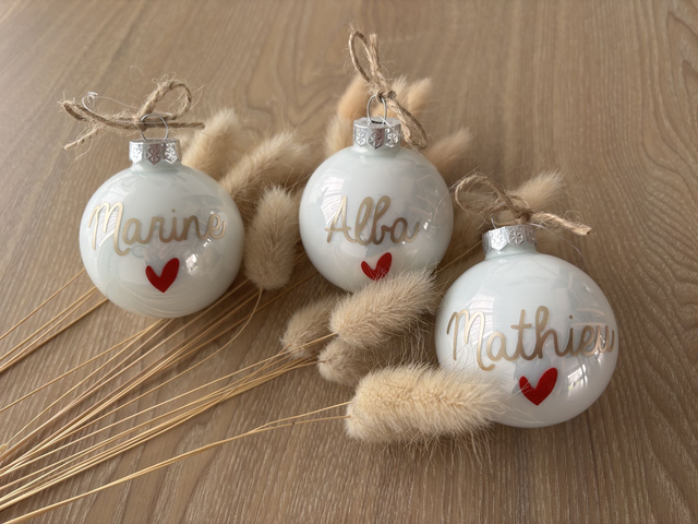 Boule de Noël à prénom
