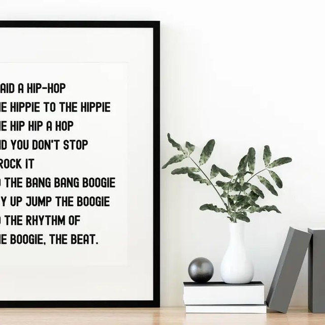 I said a hip-hop Print