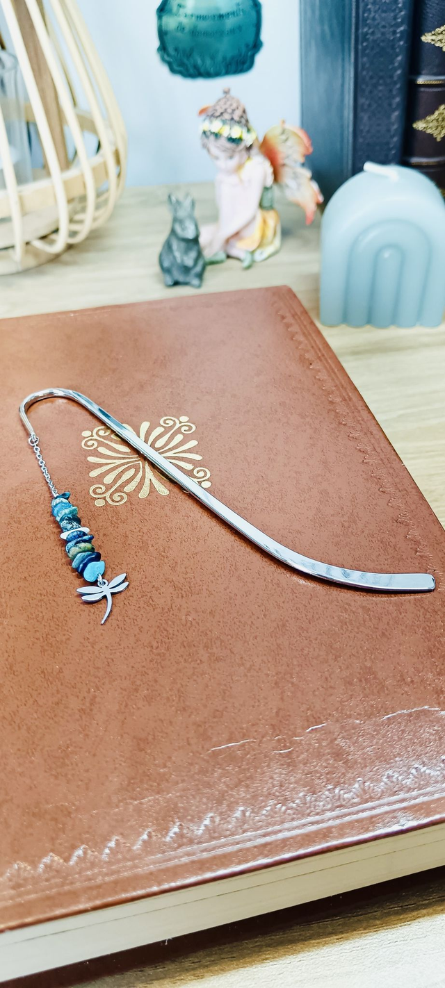 Marque page Libellule argenté - Collection d'été Eclats d'Ame