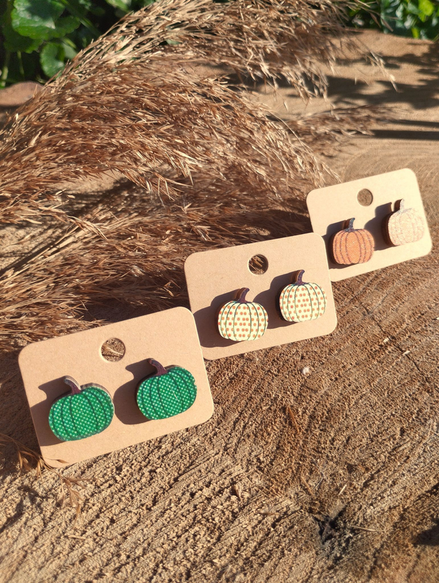 Puces - Boucles d&#039;oreilles - Citrouilles