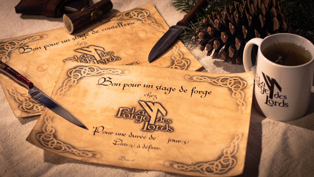 Bon pour un stage de coutellerie - 2 jours