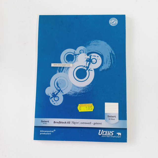 Briefblock A5 liniert Ursus