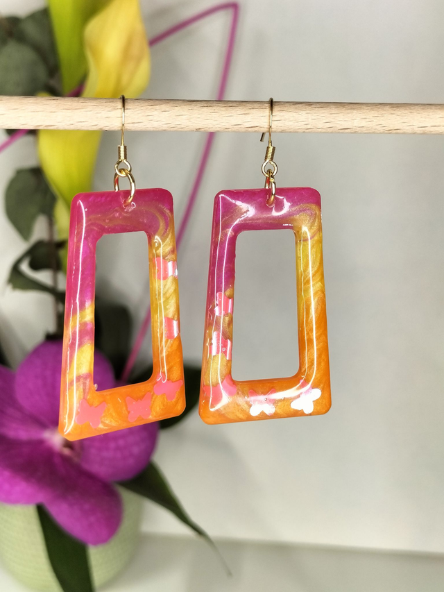 Boucles acidulées rectangulaires