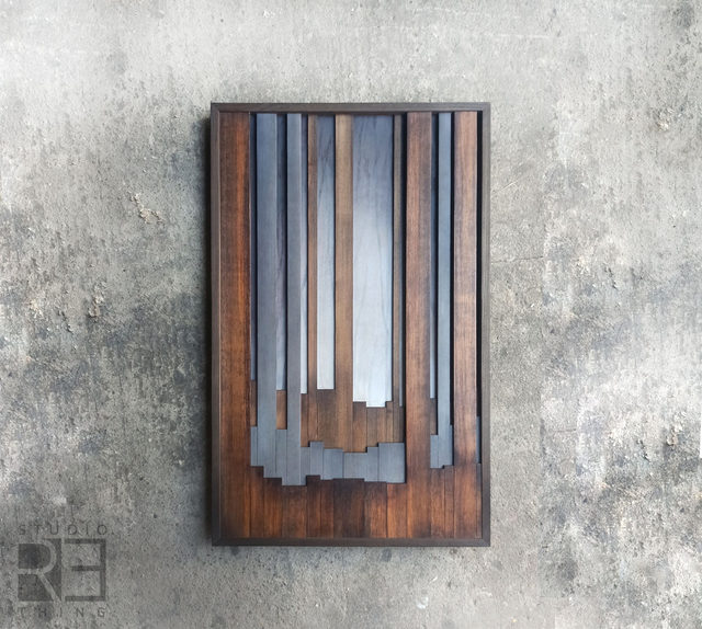 „Mglisty Las" – Drewniany Obraz 3D