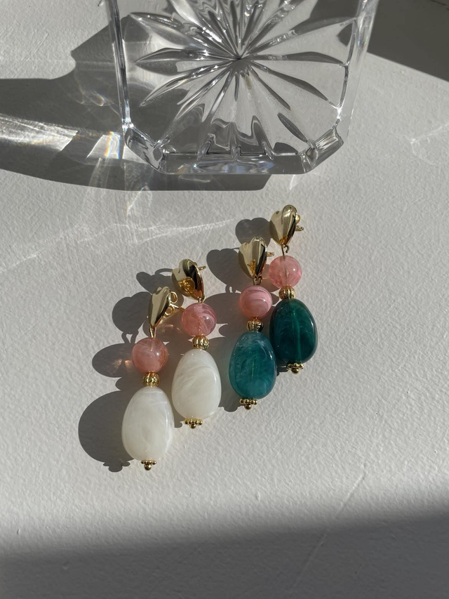 Delphine boucles cœurs pendantes 
