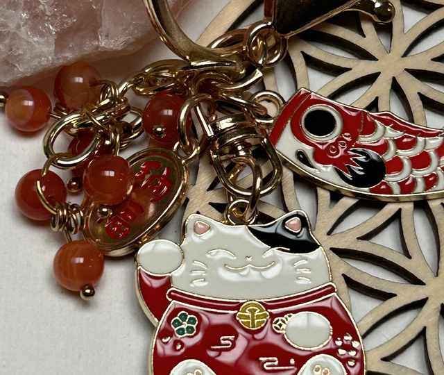 Chat et poisson rouge chinois 