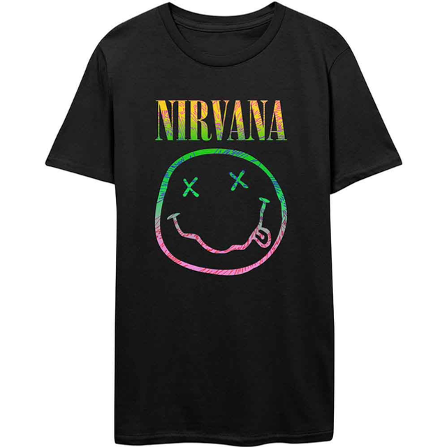 NIRVANA UNISEX T-SHIRT: SORBET RAY HAPPY FACE