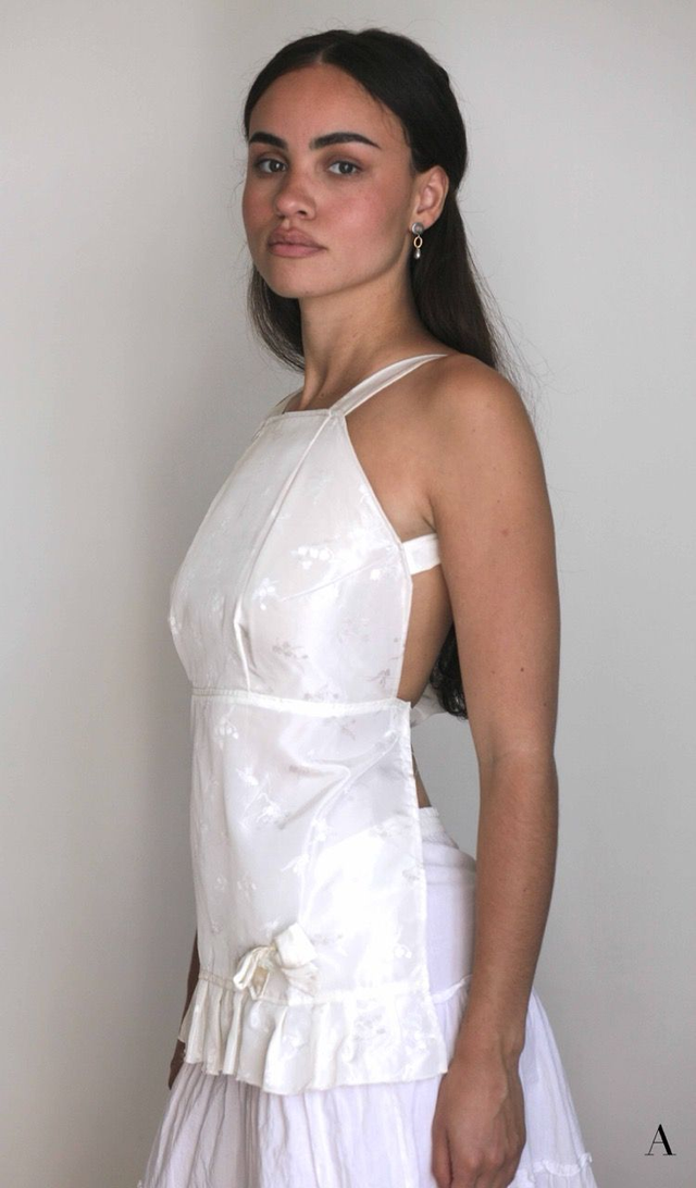 silky backless top S-M